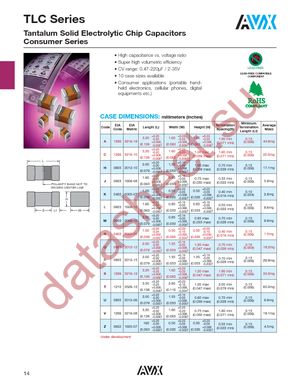 TLCK475M004QTA datasheet  